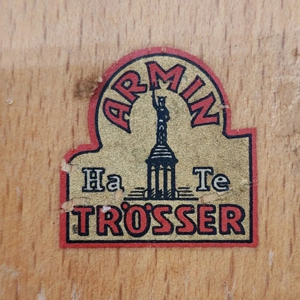Armin Trosser Brown Wood Manual Coffee Grinder Vintage Antique 1930s Germany